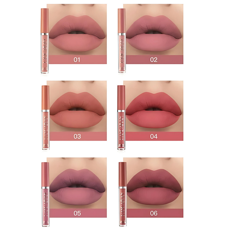 Kit de Labiales Nude Handaiyan. Labios a Prueba de agua