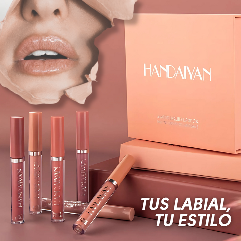 Kit de Labiales Nude Handaiyan. Labios a Prueba de agua